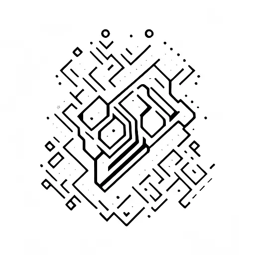 keyboard tattoo design idea