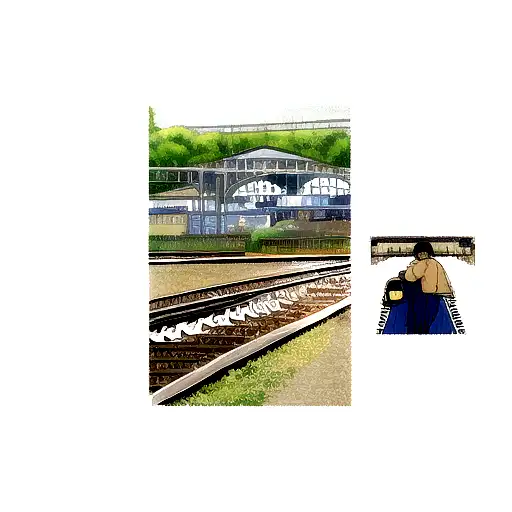 train yard tattoo design idea