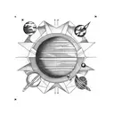 solar system tattoo design idea