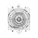 solar system tattoo design idea