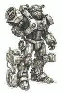 fallout power armor tattoo design idea
