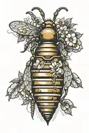 beehive tattoo design idea