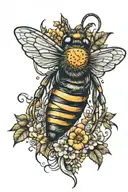 beehive tattoo design idea