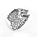 Game of Thrones characters in minimalist style tattoo design idea