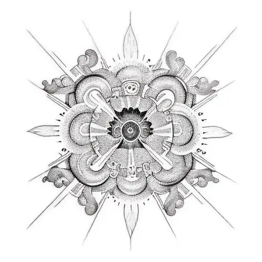supernova tattoo design idea