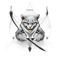 bow and arrow tattoo design idea