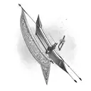 bow and arrow tattoo design idea