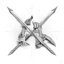 bow and arrow tattoo design idea