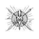 bow and arrow tattoo design idea