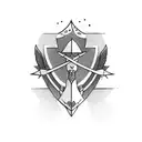 bow and arrow tattoo design idea