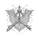 bow and arrow tattoo design idea