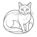 calico cat tattoo design idea