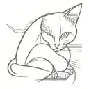 calico cat tattoo design idea