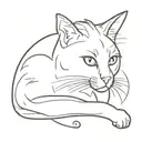calico cat tattoo design idea