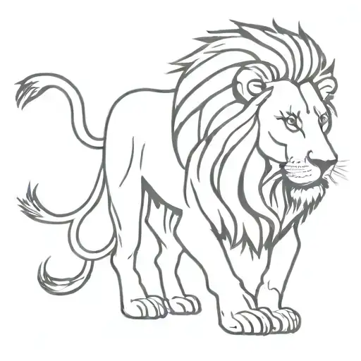 chelsea lion standing tall tattoo design idea