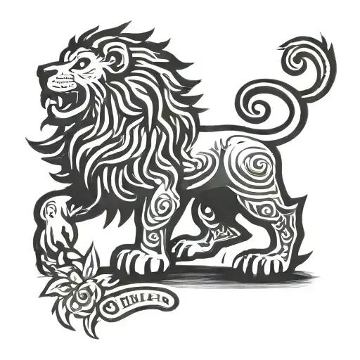 chelsea fc lion standing tall tattoo design idea
