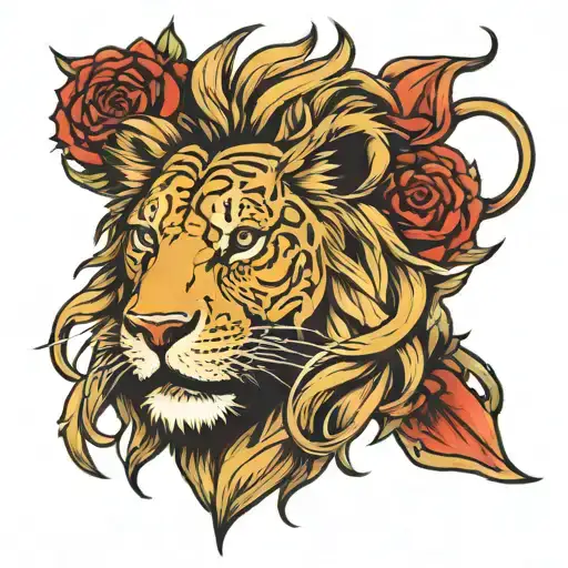 chelsea lion standing tall tattoo design idea