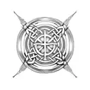 Celtic shield knot tattoo design idea