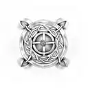 Celtic shield knot tattoo design idea