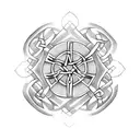 Celtic shield knot tattoo design idea