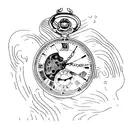 A pocket watch with the White Rabbit tattoo design idea
