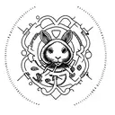 A pocket watch with the White Rabbit tattoo design idea