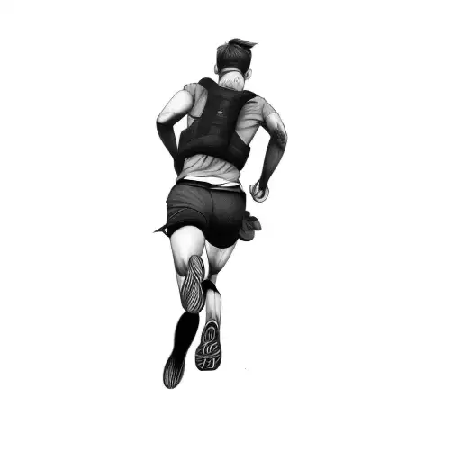 trail runner tattoo design idea