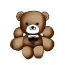 horror gothic teddy bear tattoo design idea