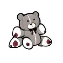 horror gothic teddy bear tattoo design idea