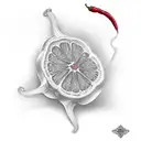 red pepper and candy tattoo design idea
