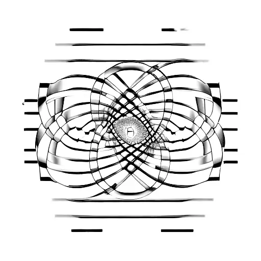 Techno music waveform merging with a DNA double helix tattoo design idea