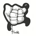 thumbs up tattoo design idea