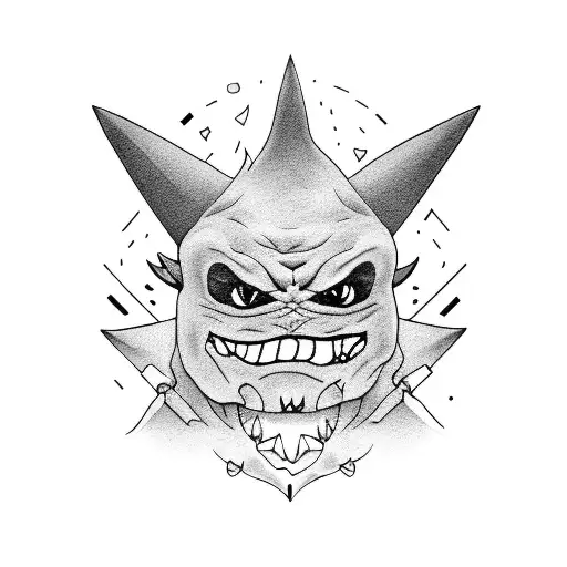 gengar tattoo design idea