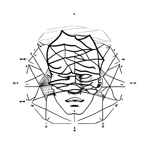A minimalist tattoo of a music sheet forming the shape of Pete Davidson's face tattoo design idea
