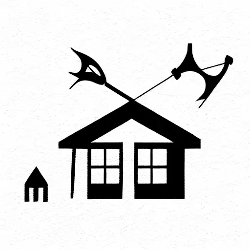house, archery, sons, prague tattoo design idea