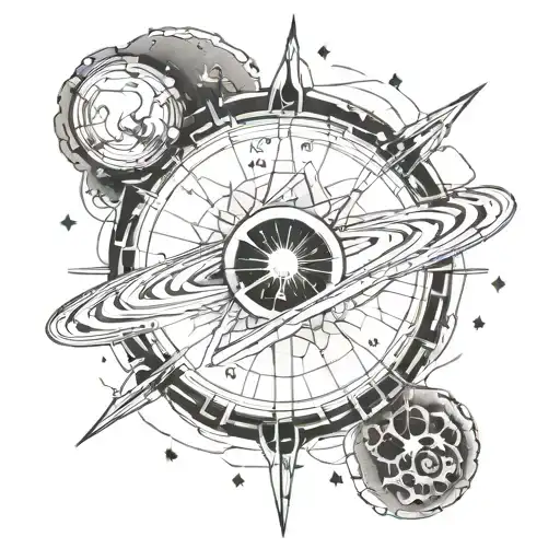 Carl Sagan’s Pulsar Map upper half tattoo design idea