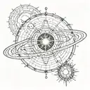 Carl Sagan’s Pulsar Map upper half tattoo design idea
