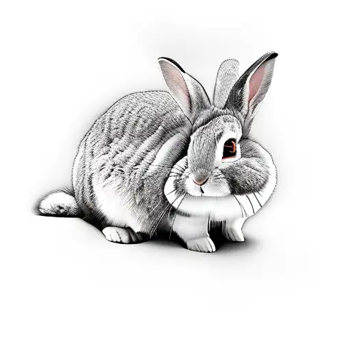  Domino , 7 , rabbit tattoo design idea