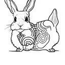  Domino , 7 , rabbit tattoo design idea