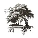 willow tree  tattoo design idea