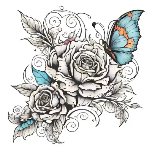 Please generate a stunning tattoo design for a 40-year-old lady, inspired by Alicia Keys' song "Brand New Me."  tattoo design idea