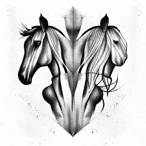 horse chess tattoo design idea
