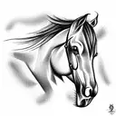  horse tattoo design idea