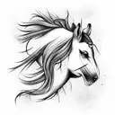  horse tattoo design idea