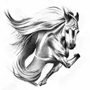  horse tattoo design idea