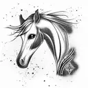  horse tattoo design idea