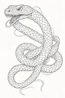 horror snake tattoo design idea