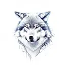 Shadows from a pack of wolves in a field  tattoo design idea