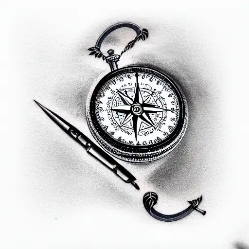 compass  tattoo design idea