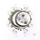 Realistic depiction of a lunar eclipse with dog paw prints as the shadow tattoo design idea